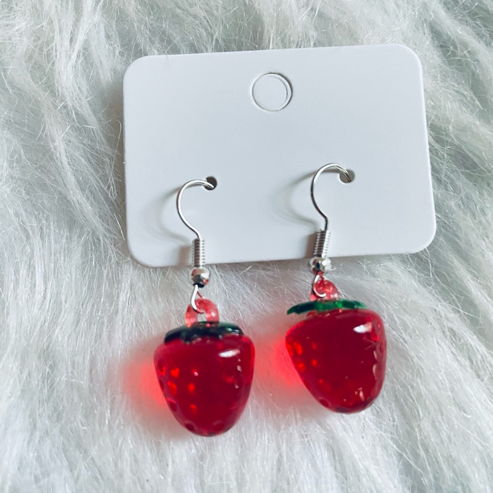 Red Strawberry Earrings